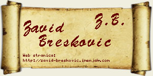 Zavid Brešković vizit kartica